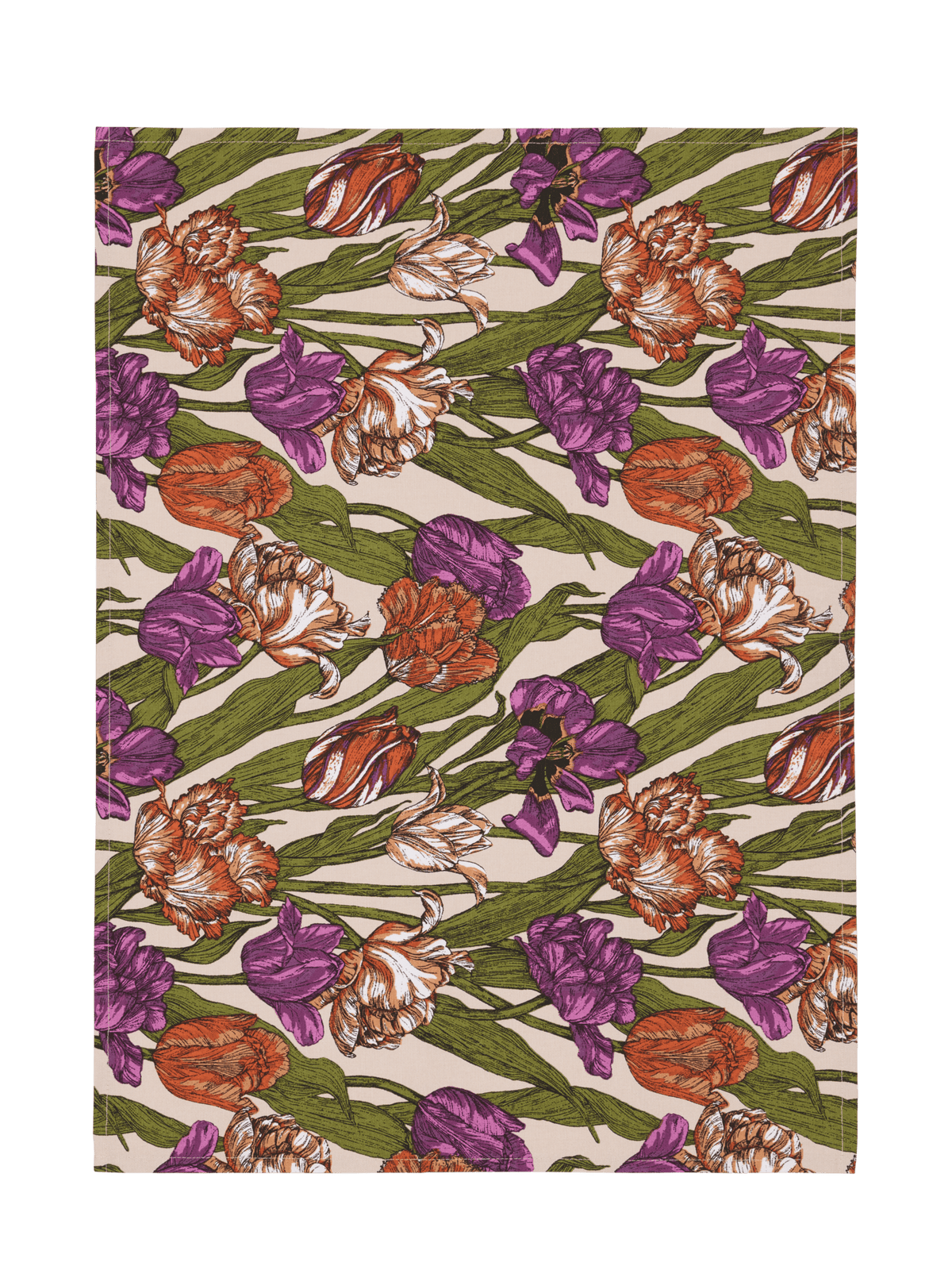 109318-3750; Vallila Kukoistus-keittiöpyyhe 2 kpl Terra-violetti / 50x70 cm