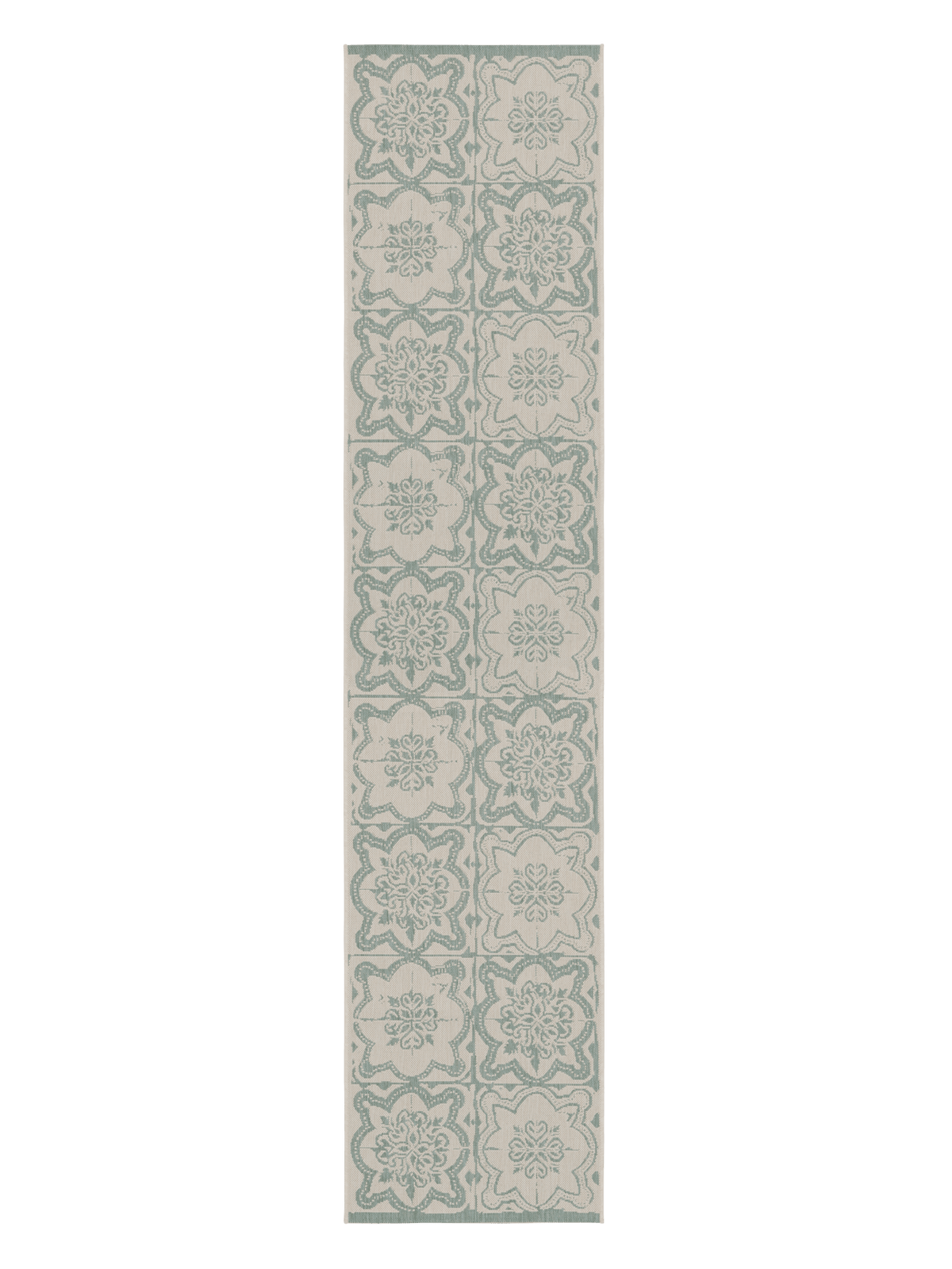 108596-7100; Vallila Kujakatti-käytävämatto Salvianvihreä / 80x350 cm