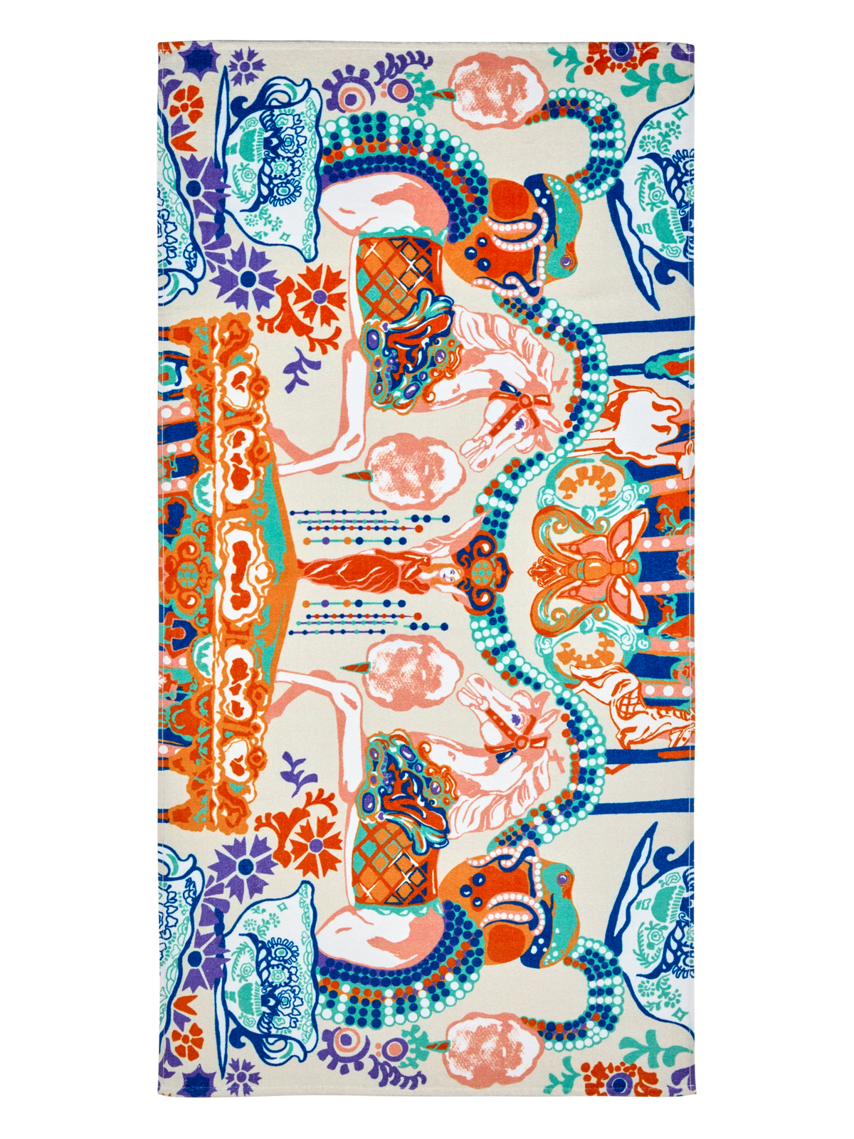 109216-8000; Vallila Fanfaari-kylpypyyhe Monivärinen / 70x140 cm