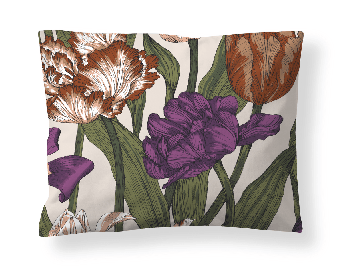 109330-3750; Vallila Kukoistus-satiinityynyliina Terra-violetti / 50x60 cm