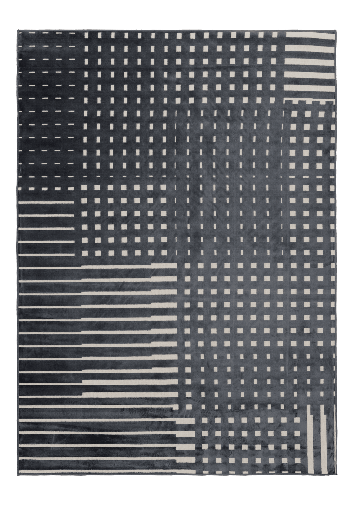 109423-9700; Vallila Ristikko-matto Antrasiitti / 160x230 cm