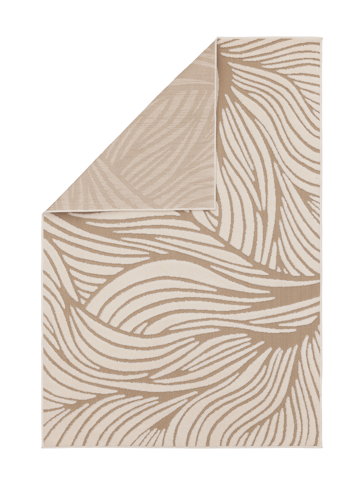 109263-1001_2; Vallila Aallokko-matto Beige-valkoinen / 200x300 cm