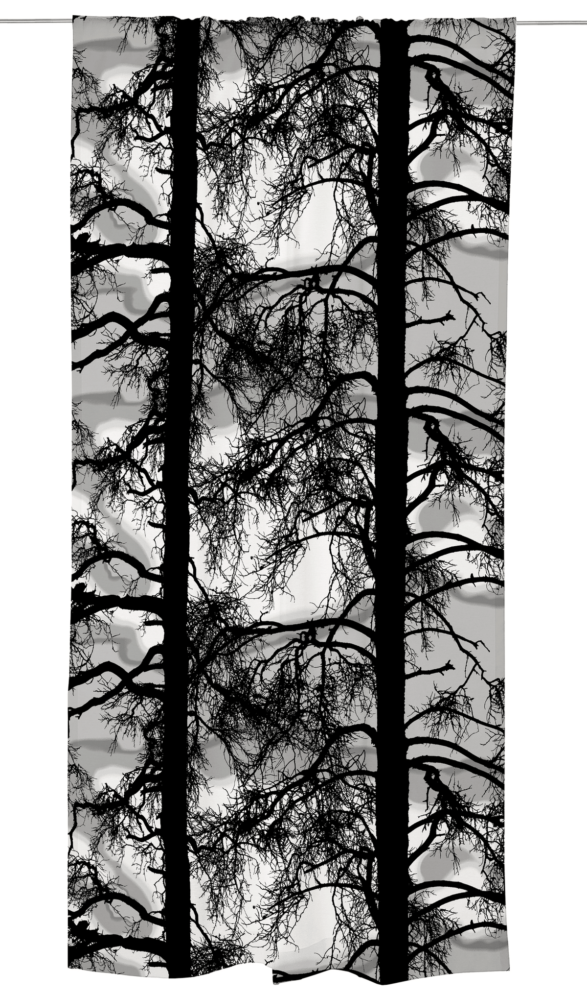 108107-115; Vallila Kelohonka-verho Savunharmaa / 140x250 cm