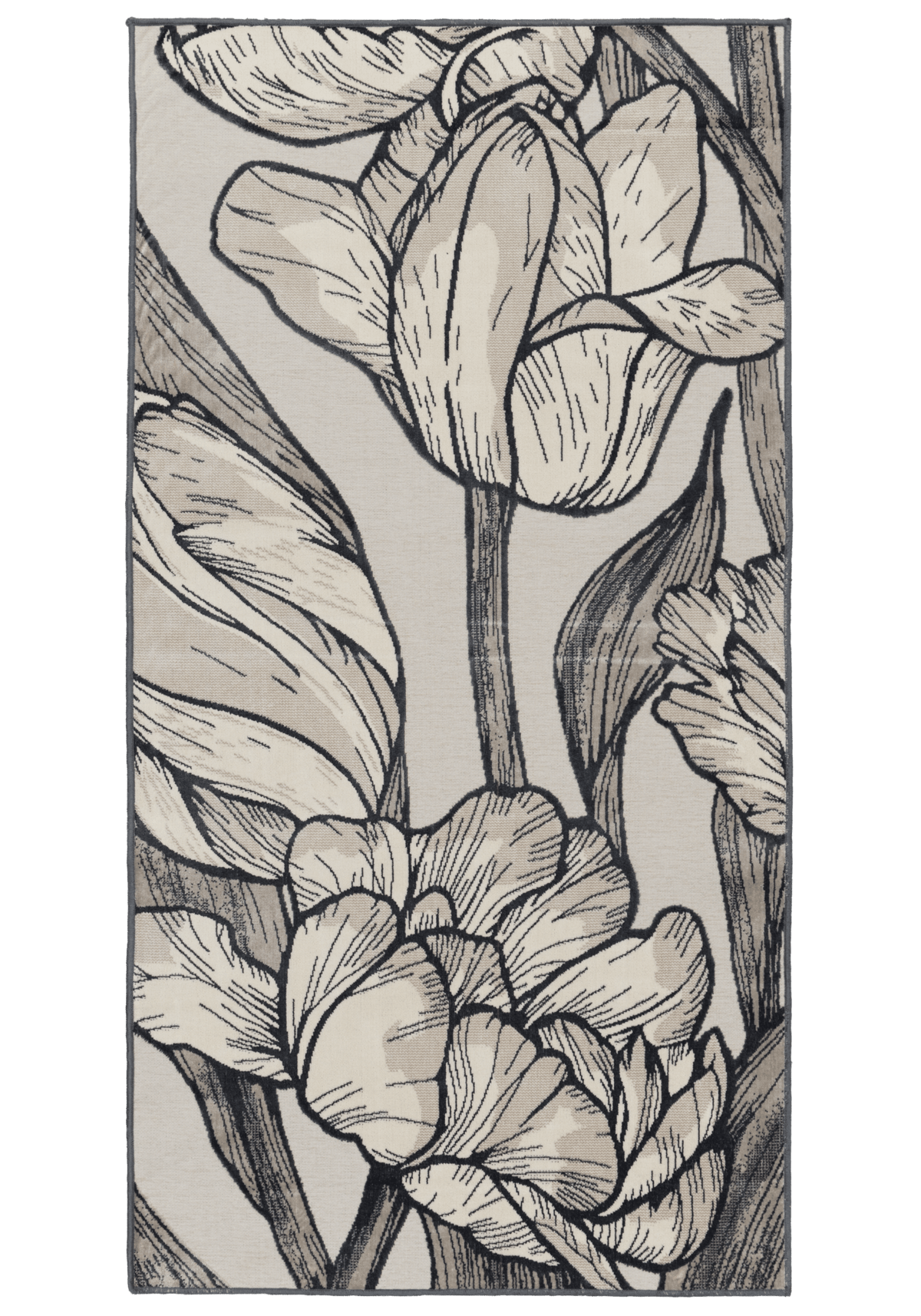 109416-9100; Vallila Kukoistus-käytävämatto Vaaleanharmaa / 80x200 cm 
