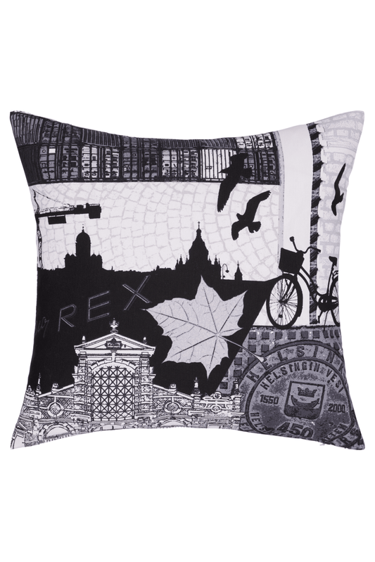 108829-9200; Vallila Helsinki-koristetyynynpäällinen Harmaa / 43x43 cm 