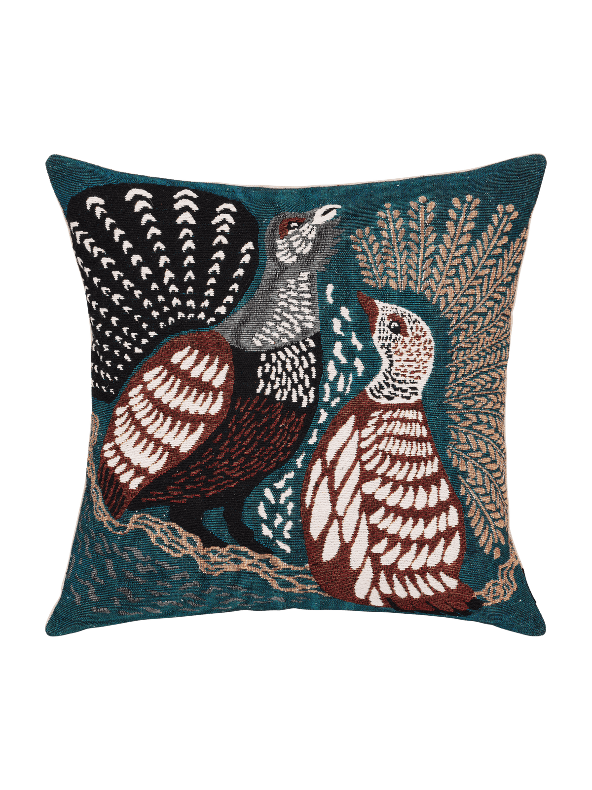 109372-7913; Vallila Metsänvartijat-koristetyynynpäällinen Teal / 43x43 cm 