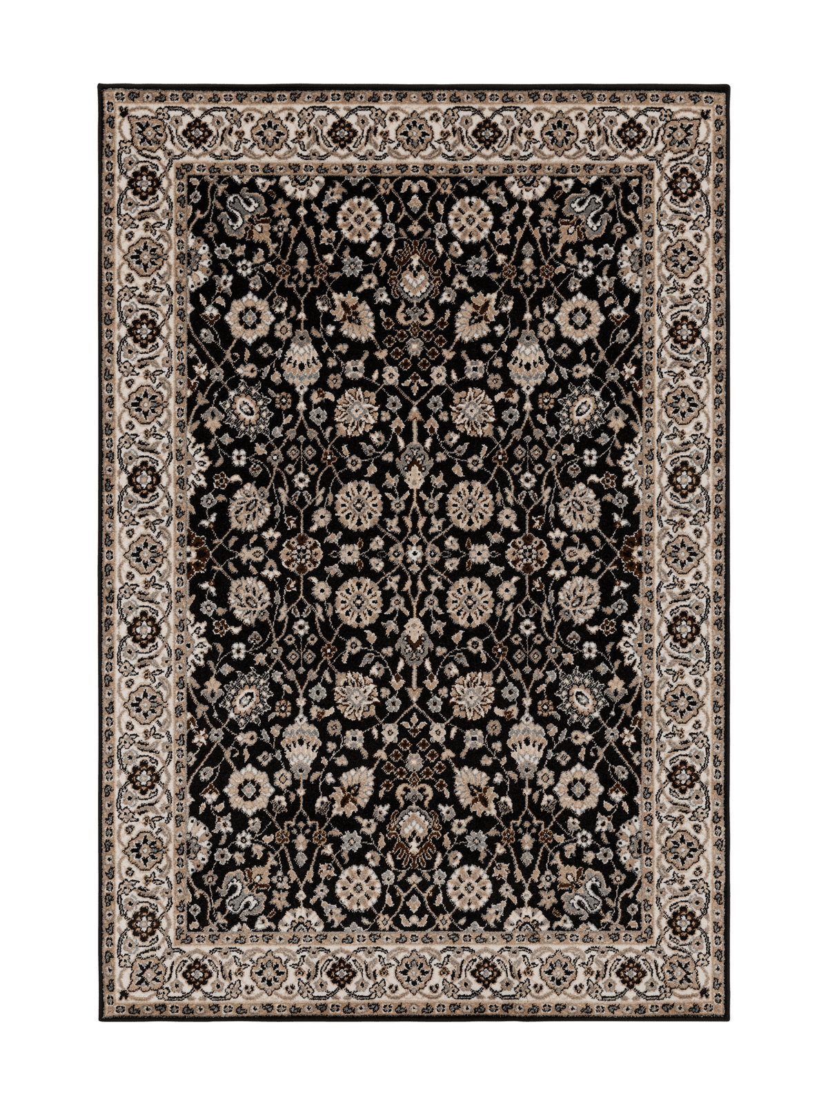 109271-9910; Vallila Kaneli-matto Musta-beige / 160x230 cm 
