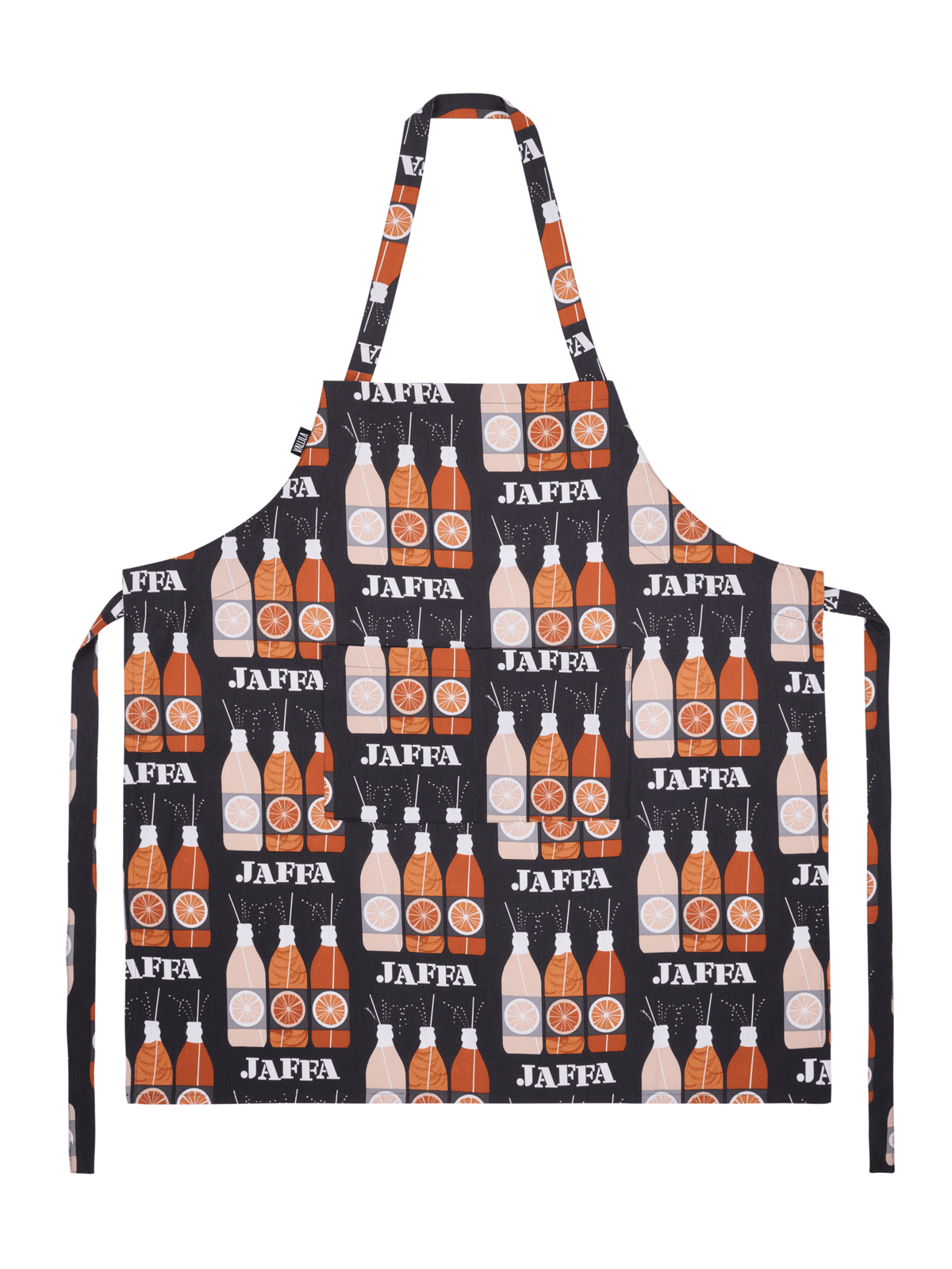 106788-9830; Vallila Jaffa-essu Harmaa-oranssi / 82x84 cm 