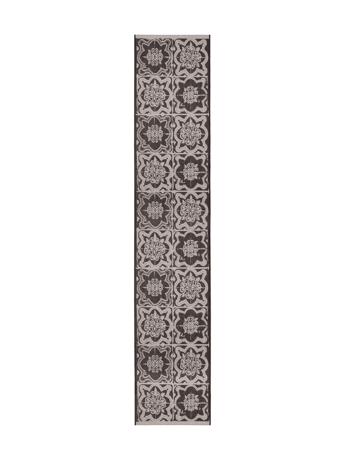 108597-9901; 108596-9901; Vallila Kujakatti-käytävämatto Musta-valkoinen / 80x350 cm 